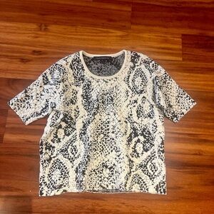 French Connection Snake Print Textured Knit